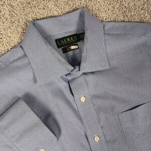 Lauren Ralph Lauren 17.5 34/35 Gingham Micro-check Mens‎ Dress Shirt